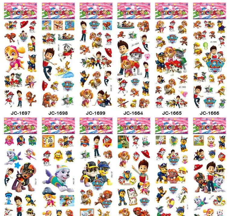 Disney 3D Cartoon  Pawed Wall Stickers For Kids Rooms Living Room Boys Girls Children Bedroom DIY Home Decor Patroling Car