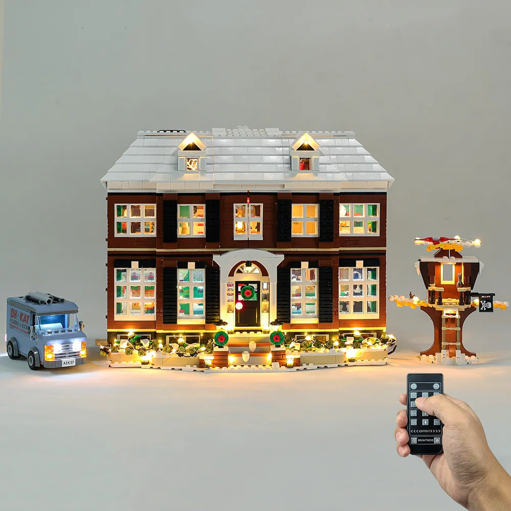 LED Light Kit For Christmas Gift 21330 Home Alone House Street View Building Blocks Bricks  Toy Lamp Set No Model RC Version.