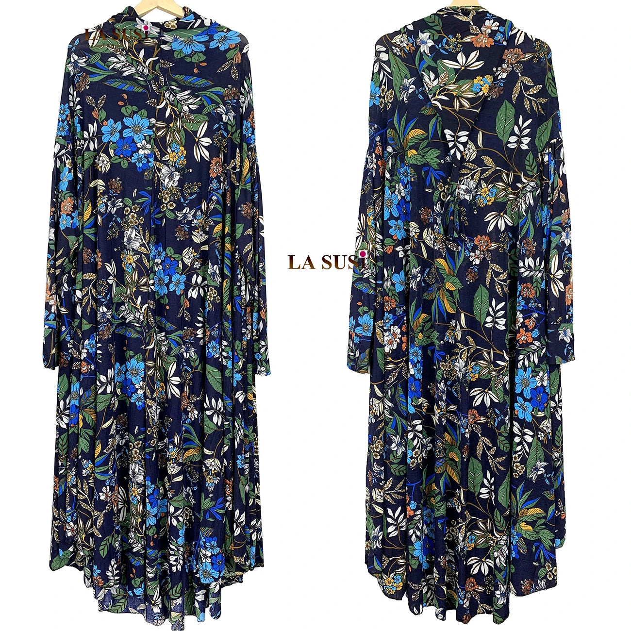 1 Pieces Muslim Hijabs Dress Women's Prayer Garment Dubai Abaya Arab Jibab Islam Flowers Djellaba Femmel Khimar Caftan Clothes