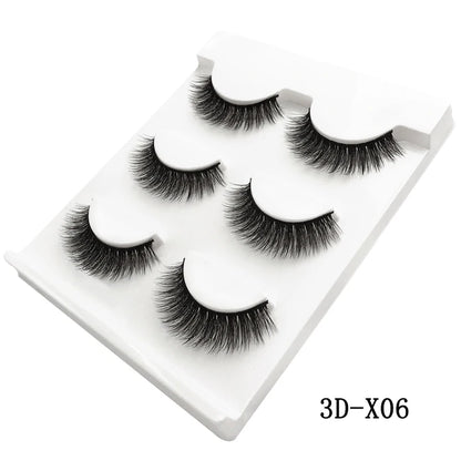 3 Pairs natural false eyelashes thick makeup real 3d mink lashes soft eyelash extension fake eye lashes long mink eyelashes 3d.