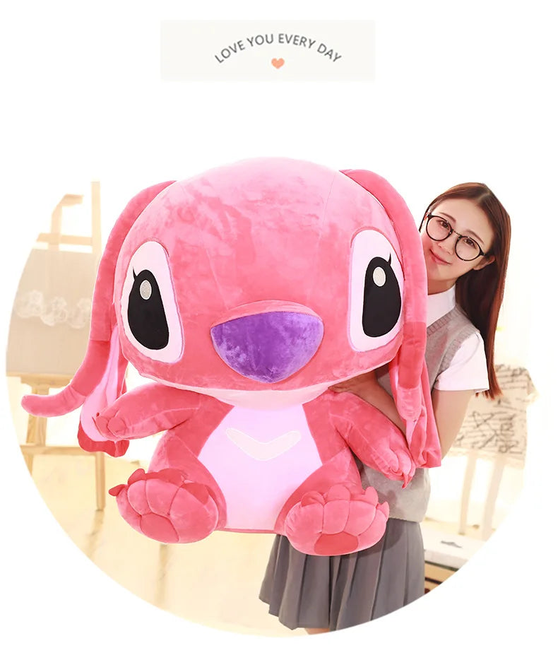 35-65cm Disney Aoger Lilo & Stitch Stuffed Plush Doll Edition Stitch Rose Doll Creative Kawaii Pillow Toy Birthday Gift For Girl.