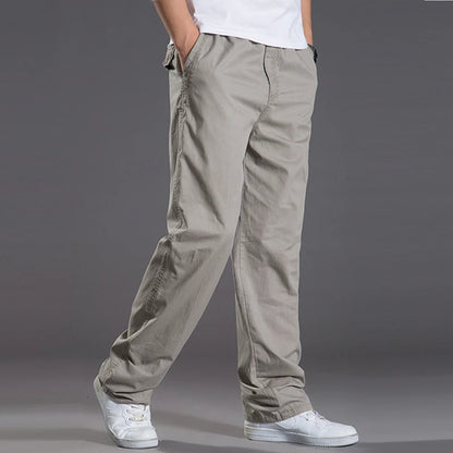 Mens casual Cargo Cotton pants men pocket loose Straight Pants Elastic Work Trousers Brand Fit Joggers Male Super Large Size 6XL.