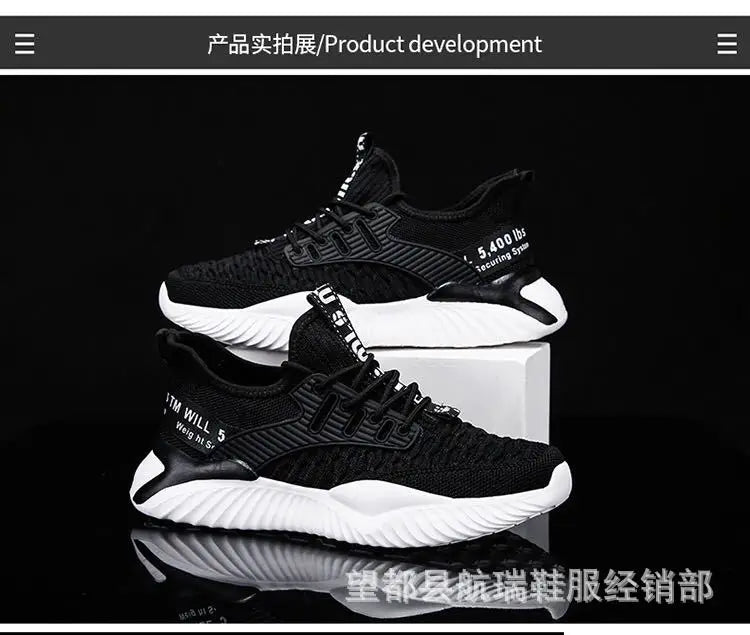 Lace-up Fashion Sneakers Men's Sports Shoes Comfortable Breathable Men Running Shoes Hot Sale Autumn Non-slip Training Shoes.