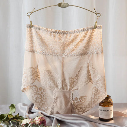 Women Lace High Waist Panties Sexy Mesh Girdle Waist Underwear Quality Plus Size Butt Lifter Knickers Tummy Slim Control Briefs