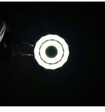 3V LED-Licht, 50 mm Durchmesser, runder COB-Chip, Doppelring-LED-Lampe, 3,7 V, 5W LED-Birne für DIY-Arbeitsscheinwerfer, Hausdekor-Beleuchtung.