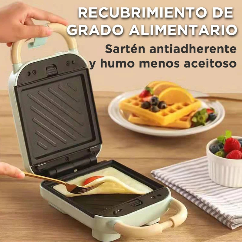 2025 New Sandwichera 3 en 1 Tostadora eléctrica Waffle Maker Desayuno Pancake Donut Egg Waffle Fish Cake Horno eléctrico.