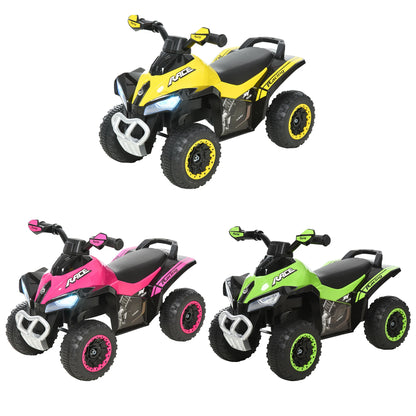 HOMCOM Quad ATV Walker for children over 18 months with lights and music support up to 20 kg 67,5x38x44 cm.
