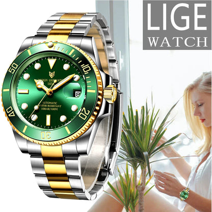 LIGE Women Watches Mechanical Watch Luxury Bracelet Wrist Wristwatch Elegant Ladies Automatic Date Clock Watch Relogio Feminino.