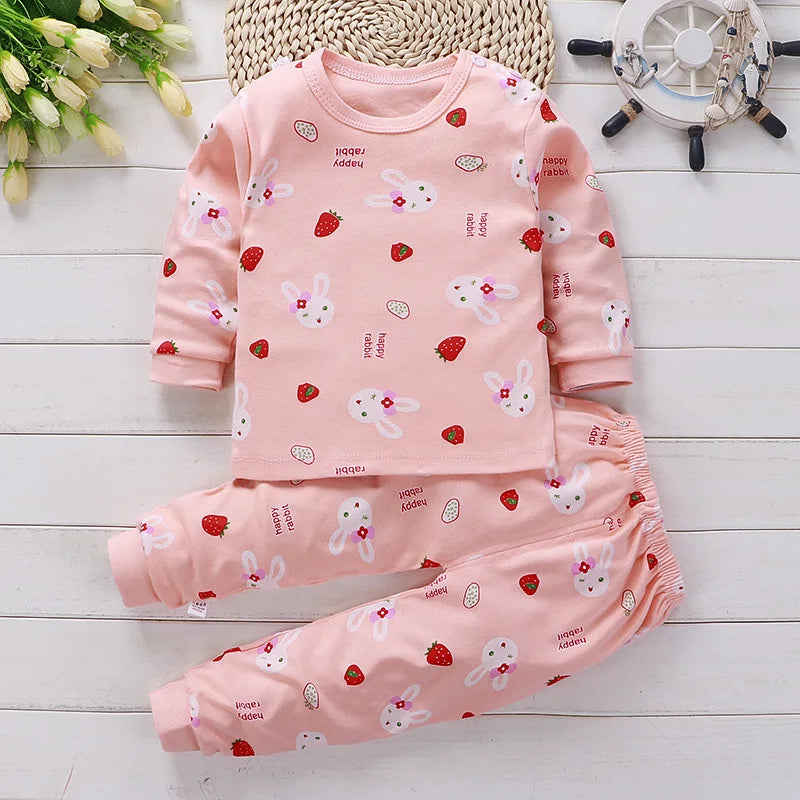 Kids Clothes Children Sets Children's Clothing Boys Girls CottonAutumn winter Clothing Pants Sleepwear Underwear Christmas Gift.