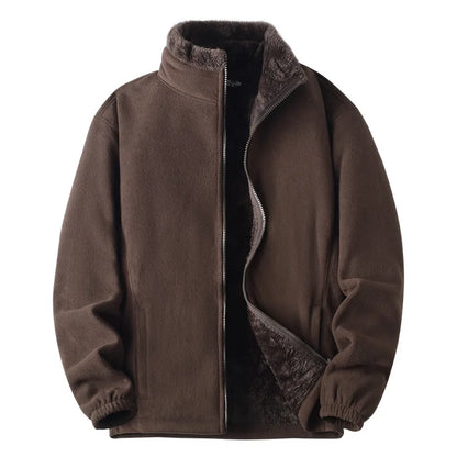 New Fleece Coat Polar Plush Lock Warm Men's and Women's Style Can Match Windproof.