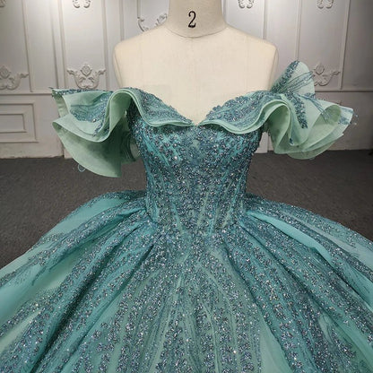 Jancember DY9986 Off Shoulder Sweetheart Ball Gown Women Evening Dresses Elegant.