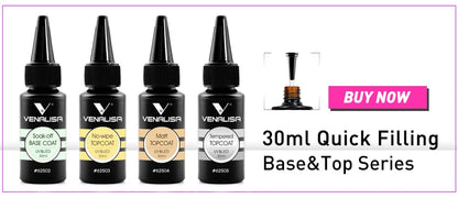 15ml VENALISA Gel Nail Polish Highly Pigmented Full Coverage Nail Gel Lacquer Semi Permanent Beauty Matt Top Coat Gel Varnish