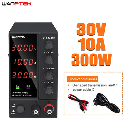 Wanptek Adjustable DC Laboratory 30V 10A Lab Power Supply Adjustable 60V 5A Voltage Regulator Stabilizer Switching Power Supply.