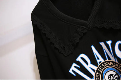 150Kg Plus Größe frauen Herbst Faul Stil Puppe Kragen Sweatshirts Fehlschlag 157cm 6XL 7XL 8XL 9XL 10XL lose Dünnen Langen Ärmeln Top