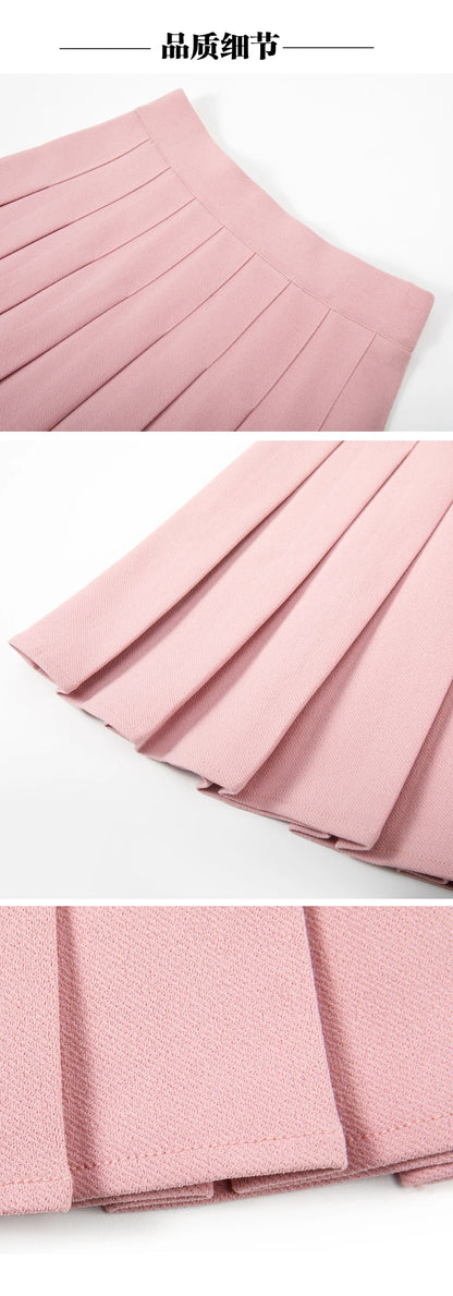 Harajuku Skirt No Panties Pleated Elastic High Waist Cosplay Sexy Goth Kawaii Punk Y2k Clothes Faldas Largas Korean Style.