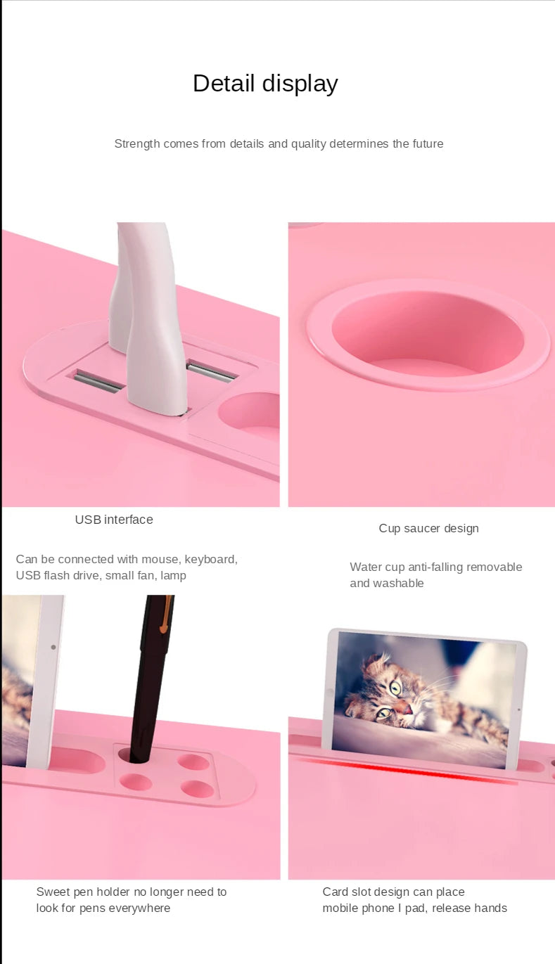 Klappbarer Laptop-Schreibtisch für Zuhause, für Bett und Sofa, Laptop-Betttablett, Tisch, Schreibtisch, tragbarer Schoßschreibtisch zum Arbeitszimmer und Lesen, Bett-Tablett-Tisch