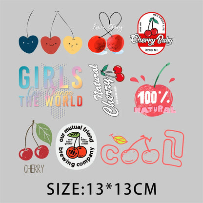 Cartoon Pflanze Blumen Aufkleber Wärmeübertragung PVC Patch Hitzeempfindliche Patches Bügelaufkleber auf Kleidung DIY Applikationen