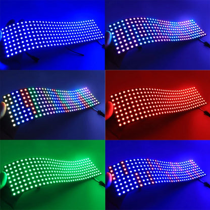 WS2812B RGB LED Digital Flexible Individuell adressierbare Panel Licht WS2812 8x8 16x16 8x32 Modul Matrix Bildschirm DC5V.