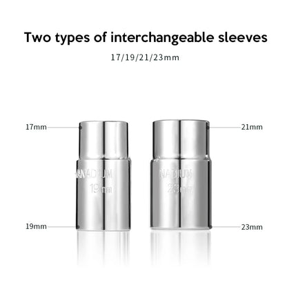 Teleskop-Radschlüssel, Schraubenschlüssel, Radschlüssel mit Steckschlüssel, Autoreparaturwerkzeuge, 17/19, 21/23 mm