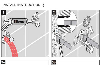 Black Waterfall Shower Faucet Bathroom Wall Mounted Bathtub Shower Faucets Dual Handles Hot Cold Water Mixer Tap with Handshower