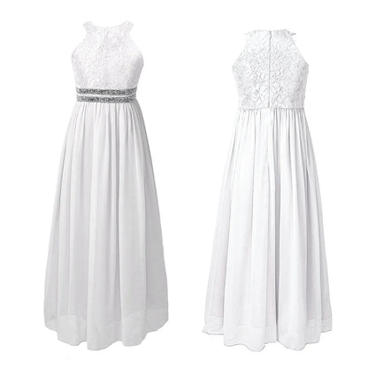 Iiniim Teen Mädchen Ärmellose Pailletten Floral Spitze Glänzenden Kleid Vestido de festa für Hochzeit Formale Geburtstag Party Sommer Kleider