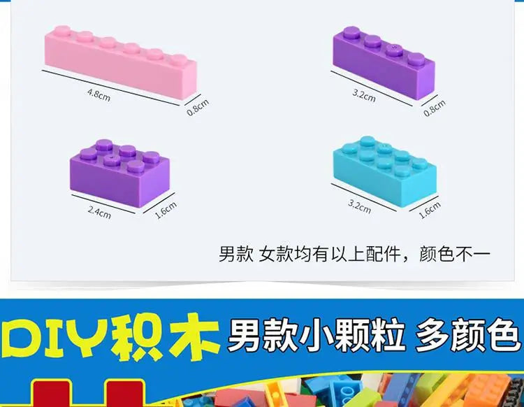 250/500/700 1000 Pcs Pieces Replacement Parts DIY Classic Brick Blocks Building Xmas Gift Creative Moc Sets City Brinquedos.