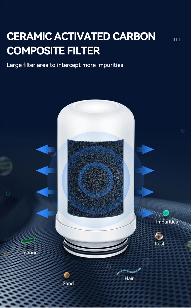 Wheelton Stainless Steel Kitchen Tap Filter Household Ceramic Water Purifier Faucet Water Filter  Activated Carbon Filtration.