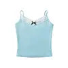 Women Summer New Fashion Lace Bow Tank Tops Vintage Sleeveless Backless Slim Casual Female Camis Chic Tops.