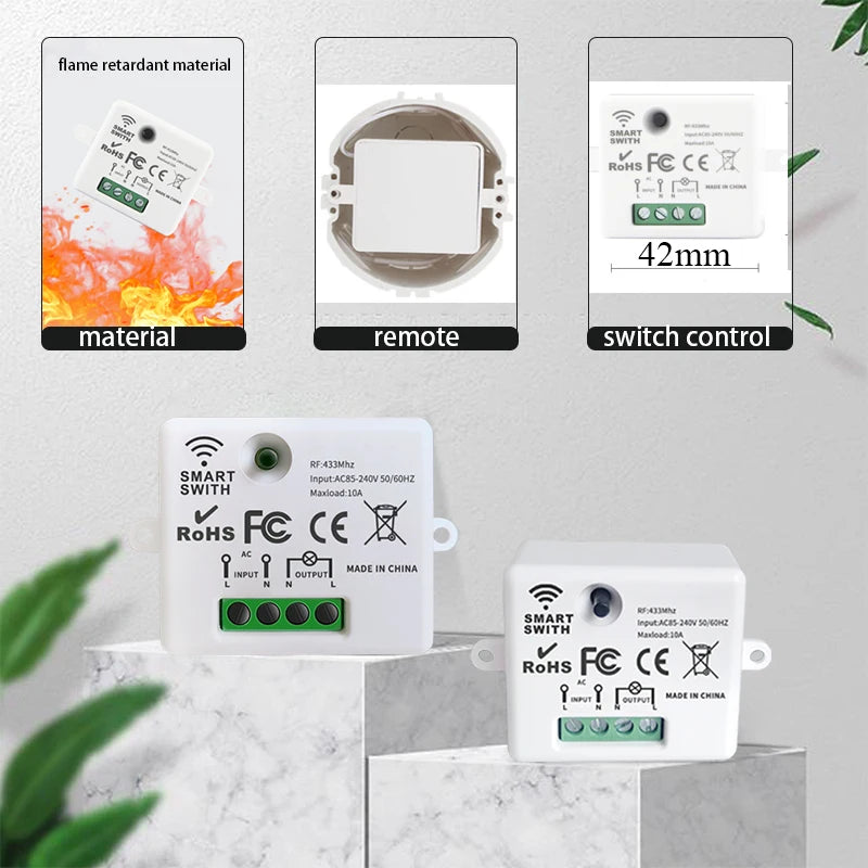 Wireless Smart Switch Licht 433 Mhz RF 86 Wand Panel Schalter mit Fernbedienung Mini Relais Empfänger 220 V Hause led Licht Lampe Fan.