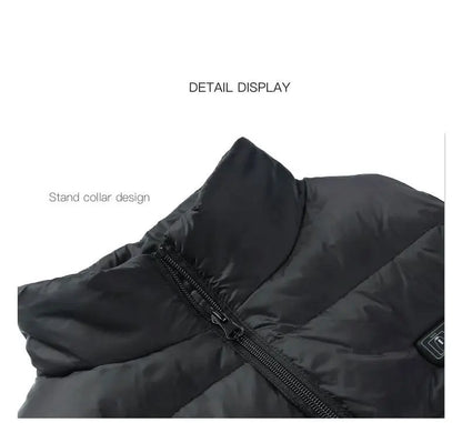 9 Heated Vest Zones Electric Heated Jackets Men Women Sportswear Heated Coat Graphene Heat Coat USB Heating Jacket For Camping.