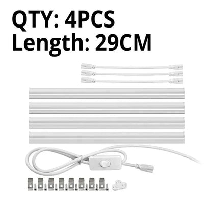 Led Tube Light With Switch Wire 110V 220V 6W Lighting T5 Bar Lamps 29cm For Living Room Bedroom Closet Kitchen Lamp.