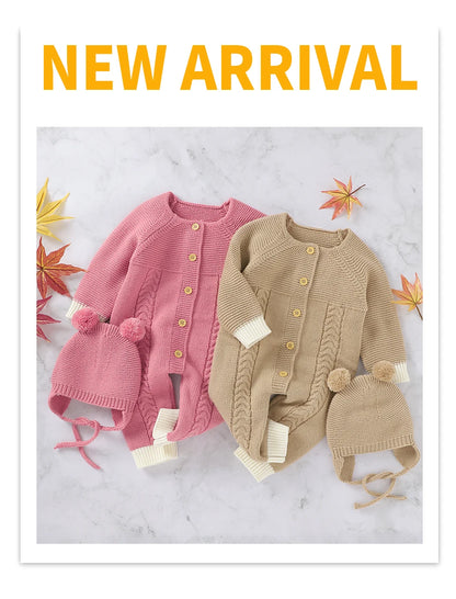 Baby Body Long Sleeve Strick Infant Kinder Unisex Overalls Kleidung Herbst Kleinkind Junge Overalls Ein Stück Kleinkind Mädchen Overall.