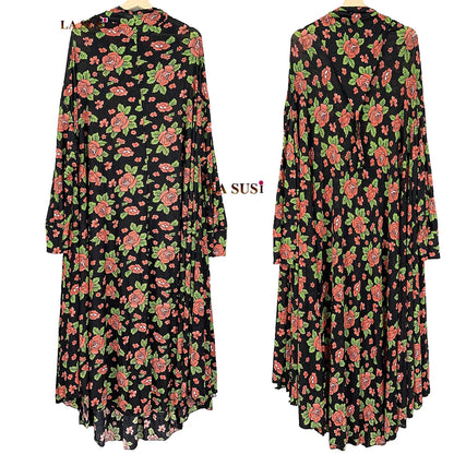 1 Pieces Muslim Hijabs Dress Women's Prayer Garment Dubai Abaya Arab Jibab Islam Flowers Djellaba Femmel Khimar Caftan Clothes