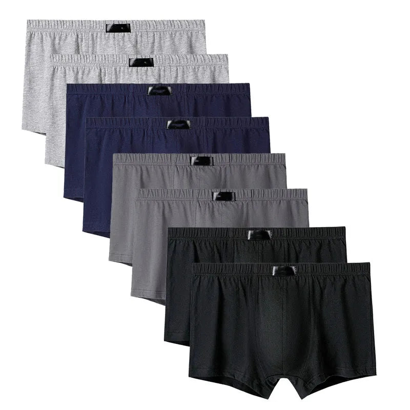 8PCS Herrenhöschen Man Undrewear Boxershorts Herren Innen Atmungsaktiv Große Größe 100% Baumwolle