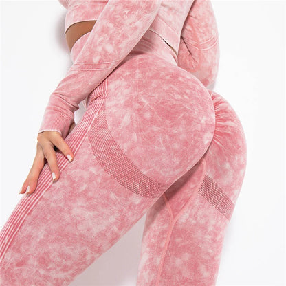 Hamidou Cropped Top Gym Set Seamless Women Yoga Workout Set Fintess Clothing Push Up Leggings Sport Wear Women Suits Tracksuit