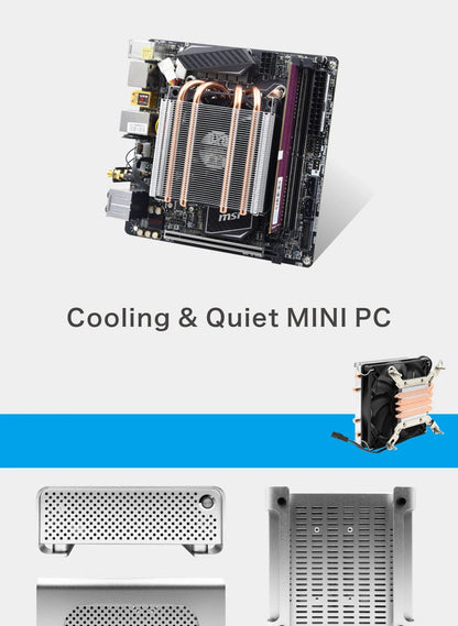 METALFISH MetalGear Plus Aluminum Mini HTPC Case Mini ITX Cases Computer Gaming PC Desktop Case Support DC ATX PSU