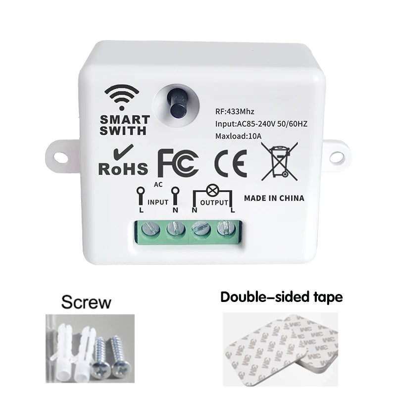 Wireless Smart Switch Licht 433 Mhz RF 86 Wand Panel Schalter mit Fernbedienung Mini Relais Empfänger 220 V Hause led Licht Lampe Fan