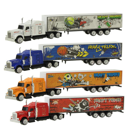 1 Pcs Sliding Alloy Truck Model Diecast Car Toy Container Oil Truck Tank Multi-color Vehicles Toys Birthday Gift for Children.