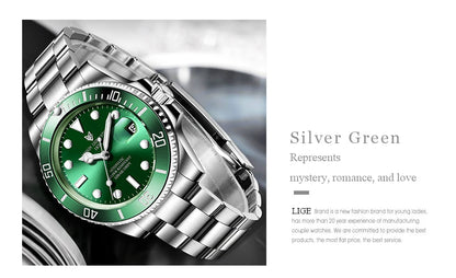 LIGE Women Watches Mechanical Watch Luxury Bracelet Wrist Wristwatch Elegant Ladies Automatic Date Clock Watch Relogio Feminino