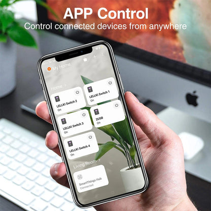 LELLKI Zigbee Power Streifen Tuya Smart Life Schalter Stecker Steckdose Zigbee2mqtt Verlängerungskabel 1,8 Mit Alexa SmartThings.