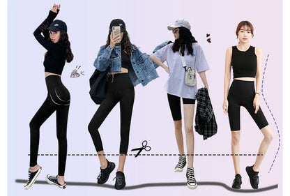 BIVIGAOS Micro Pressure Sharkskin Leggings Women Black Fitness Shaping Hip Lifting Leggings Skinny Slim Sport Workout Leggings