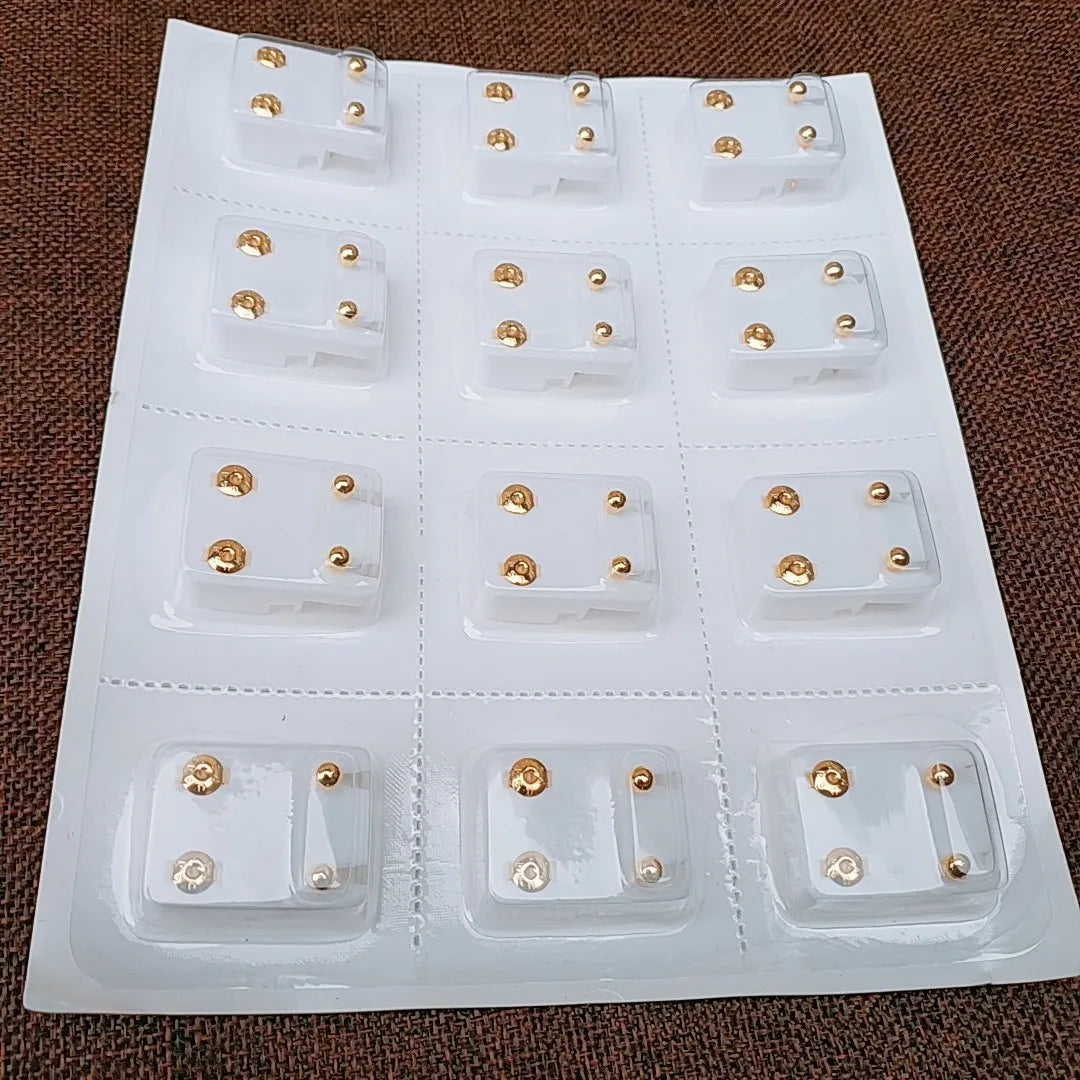 12Pairs Medical Earrings Piercing Tools Set Crystal Ear Stud Surgical Steel Stopper for Body Ear Piercing Gun Fashion Jewelry.