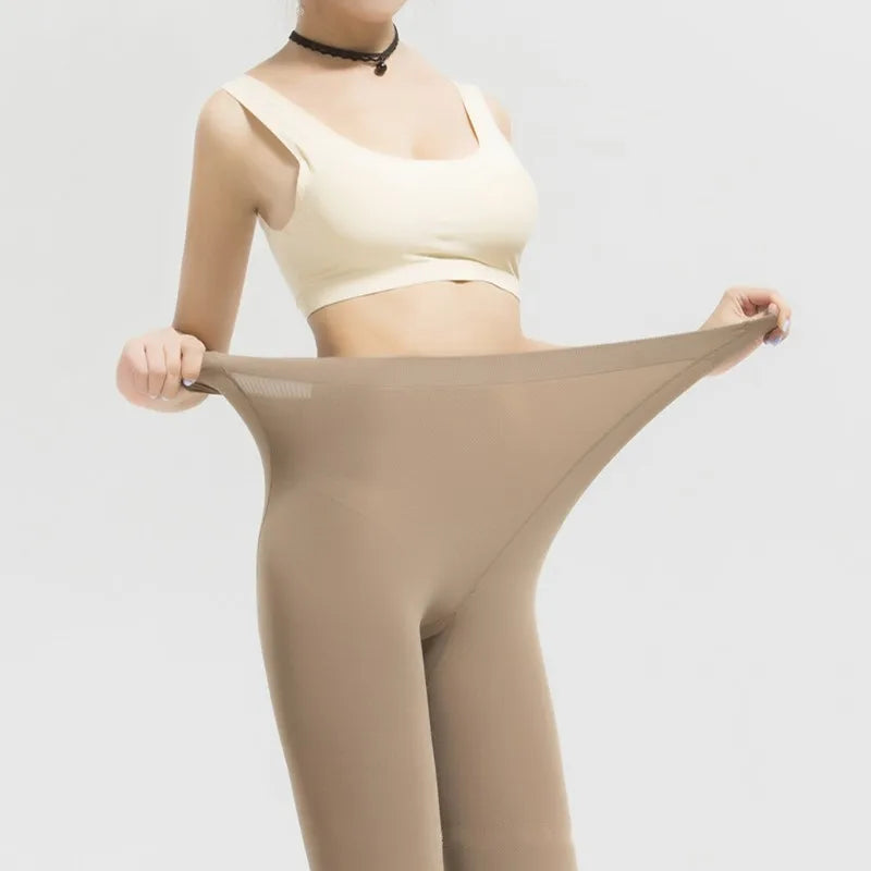 DOIAESKV Women Tights Plus Size 120D Autumn Winter Warm Pantyhose Crotchless High Waist Female Stretchy Slim Skinny Open Tights