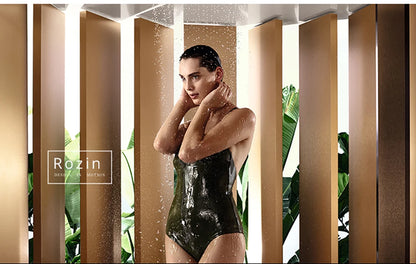 Black Thermostatic Shower Faucet Set For Bathroom Smart Display Hot Cold Water Mixer Tap Wall Mounted Rainfall System With Bidet