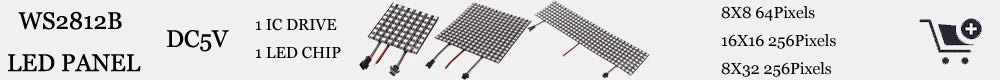 WS2812B RGB LED Digital Flexible Individuell adressierbare Panel Licht WS2812 8x8 16x16 8x32 Modul Matrix Bildschirm DC5V.