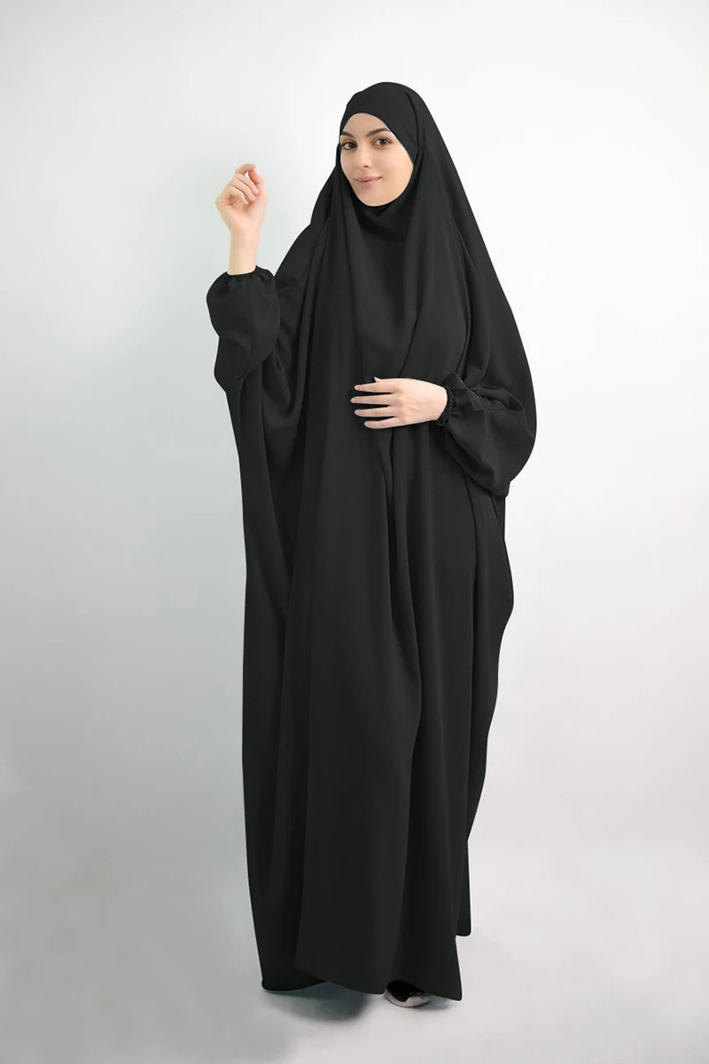 Eid Hooded Muslim Women Hijab Dress Prayer Garment Abaya Long Khimar Full Cover Ramadan Gown Abayas Islamic Clothes Niqab jilbab.