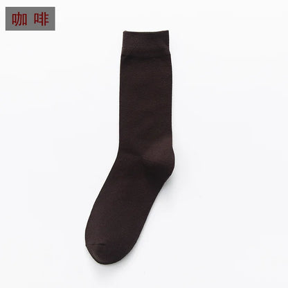 5Pairs New High Quality Business Casual Men Socks Black Men's Dress Long Socks Autumn Keep Warm Colorful Full Happy Socks Male.