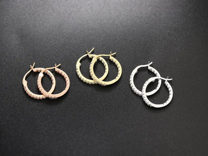 Hoop Earrings for Women Fashion Trend Micro-inlaid Zircon Small & Big Pierced Cartilage Ear Hoops Punk Jewelry Accessories E398.