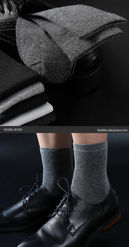 Box Pack Men's Cotton Socks 10Pairs/Box Black Business Men Socks Soft Breathable Summer Winter for Man Boy's Gift Size EUR39-45