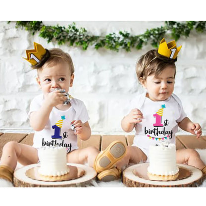 Neugeborenen Baby Ein Jahr Alt Geburtstag Bodys Jungen Mädchen Geboren Krabbeln Nette Drucken Overalls Kleinkind Infant Kleidung Geburtstag Geschenke.